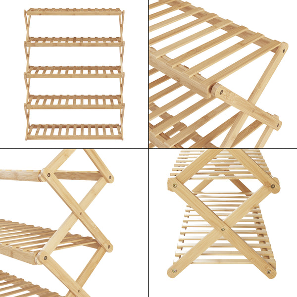 Foldbart skohylde Fitzbek [en.casa]