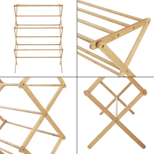 Sammenklappelig tøjhest Grinau bambus [en.casa].