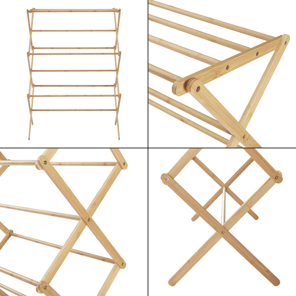 Sammenklappelig tøjhest Grinau bambus [en.casa].