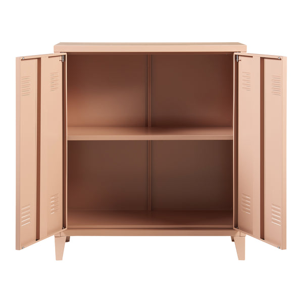 Metalskab Oripää 90x80x33 cm lysebrun [en.casa].
