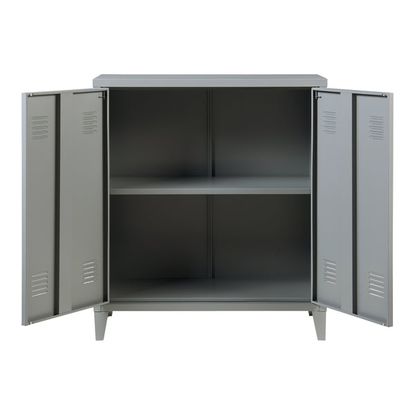 Metalskab Oripää 90x80x33 cm mørkegrå [en.casa].