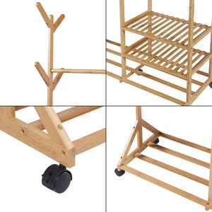 Rulbar knagerække Ikaalinen bambus [en.casa].