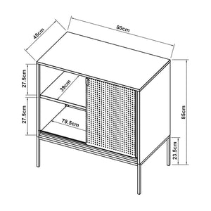 Skænk Eidsvoll 80x45x85cm grøn [en.casa].