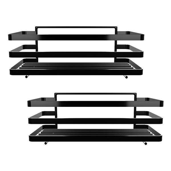 Brusehylde uden boring Pertunmaa 2 stk. sæt 25x12x7,5cm Sort [en.casa]