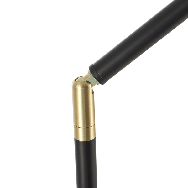 Gulvlampe Stockport 139cm sort/guld [lux.pro].