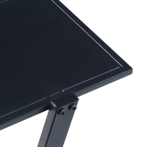 Stående hylde Rollag 72x40x25cm metal sort [en.casa].