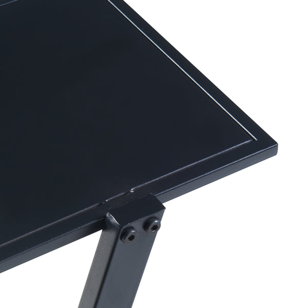 Stående hylde Rollag 72x40x25cm metal sort [en.casa].