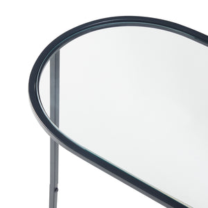Sidebord Ulvik 50x50x35cm lavet af metal og glas sort [en.casa].