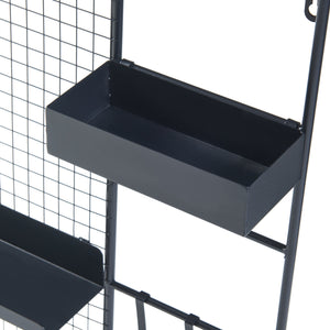Væggitter Westre 70x60x11cm metal sort [en.casa].