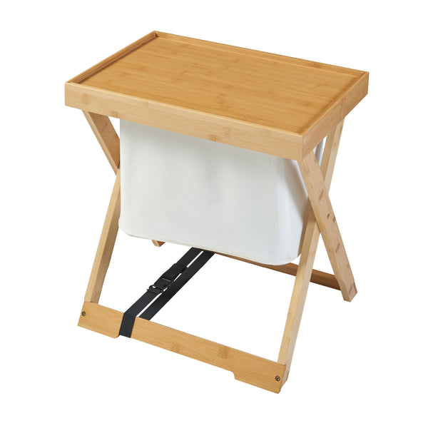 Hattfjelldal picnicbord 53x48x32cm bambus [en.casa].