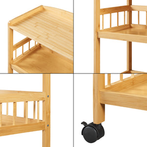 Serveringsvogn Huddinge 80x53x30 cm bambus [en.casa]