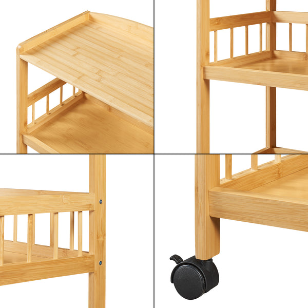 Serveringsvogn Huddinge 80x53x30 cm bambus [en.casa]