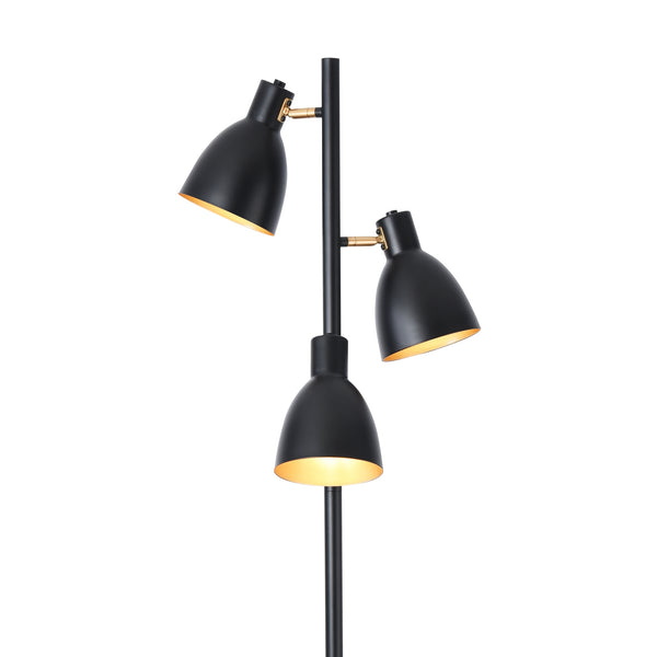 Witney 3-lys gulvlampe metal sort [lux.pro].
