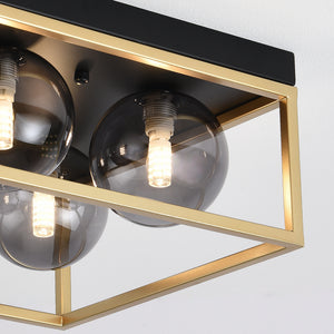Widnes loftslampe sort/guldfarvet [lux.pro]