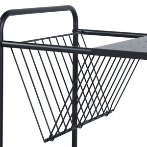 Serveringsvogn Austrheim 73x50x33cm sort [en.casa].