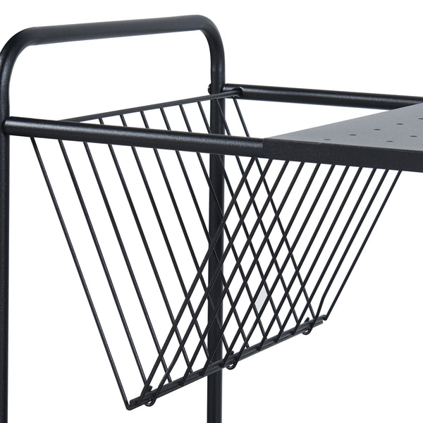 Serveringsvogn Austrheim 73x50x33cm sort [en.casa].