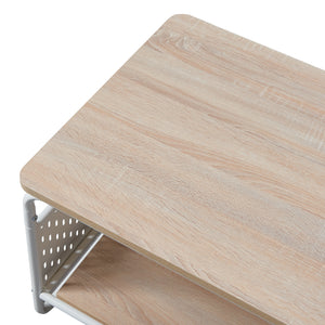 Sofabord Dyrøy 100x50x43cm hvid/eg [en.casa].