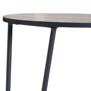 Ylöjärvi sidebord med 2 hylder i sort/eg-look [en.casa].