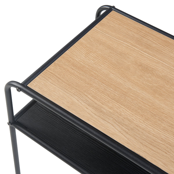 Sidebord Krødsherad 55x51x36cm sort/eg [en.casa].