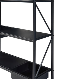 Plantehylde Berkelland metal sort [en.casa].