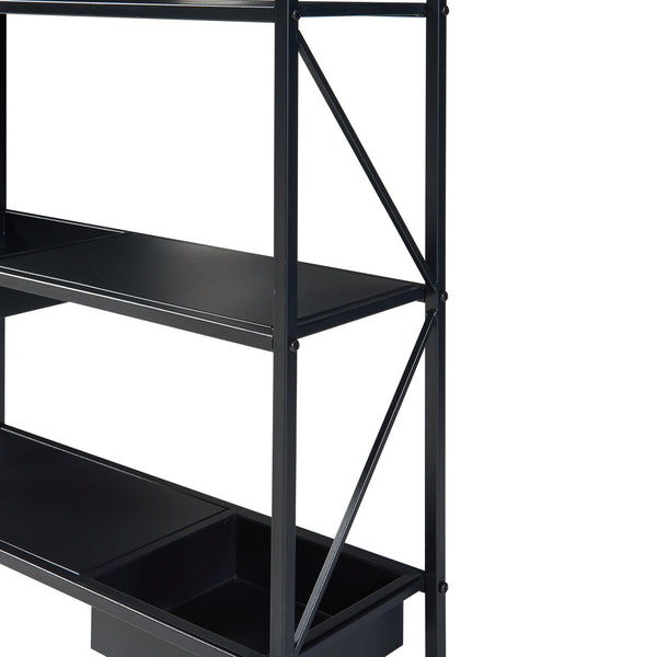 Plantehylde Berkelland metal sort [en.casa].