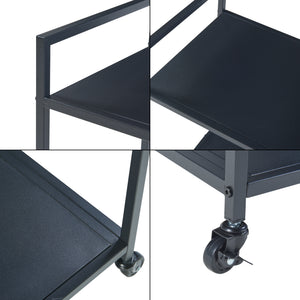 Serveringsvogn Lesja metal sort [en.casa].