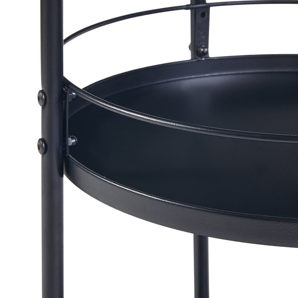 Serveringsvogn Munkedal metal sort [en.casa].