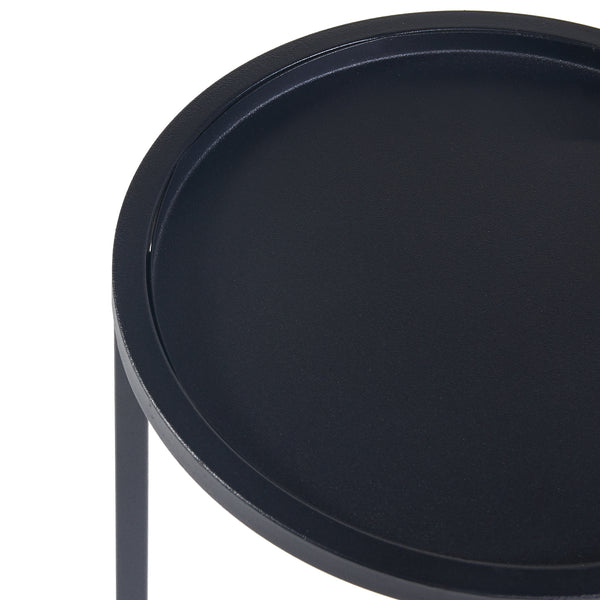Nesodden plantestativ sæt af 3 metal sort [en.casa].