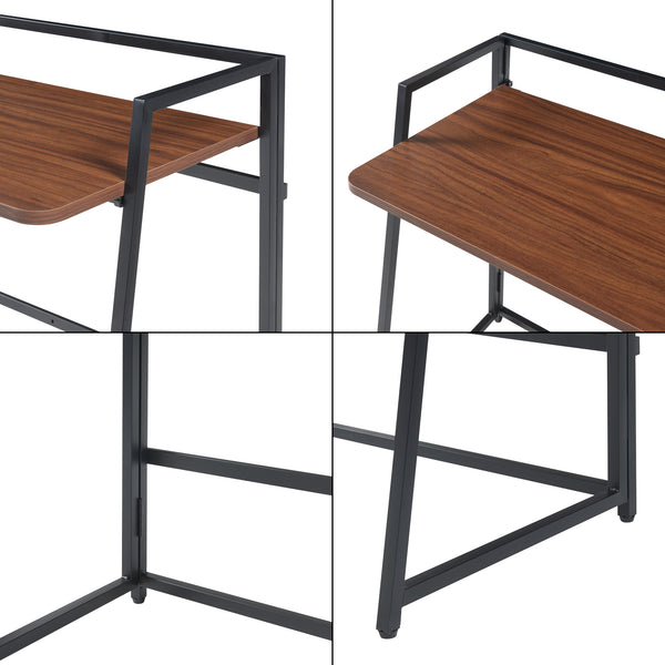 Klapbord Ringerike 104,5x53x85,5cm sort/valnød [en.casa].