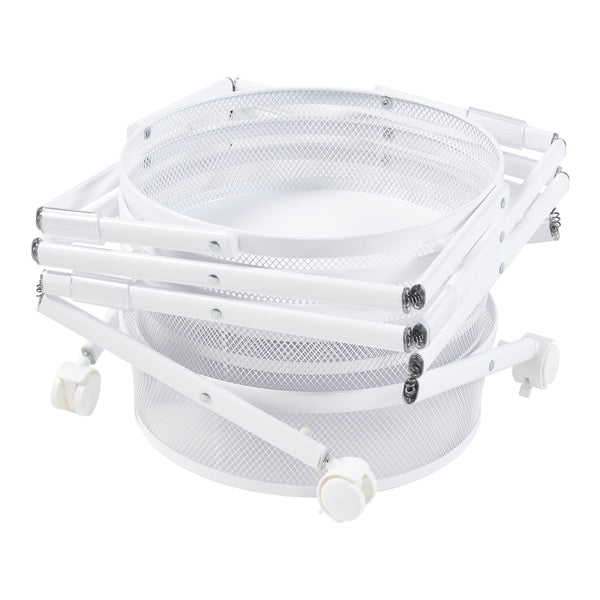 Trolley Sørreisa med 4 niveauer 123xØ37,5cm Hvid [en.casa].