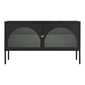 TV-møbel Karlskrona 115x35x64 cm sort, mat [en.casa]