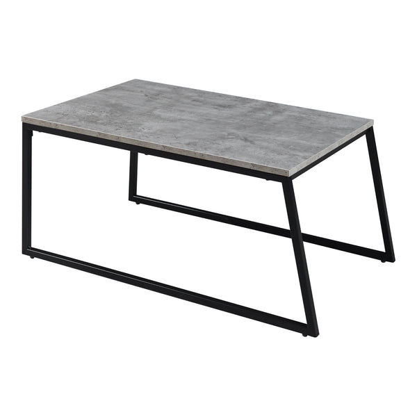Satbord Hyllestad 2 stk. sæt Sort/Betonlook [en.casa]