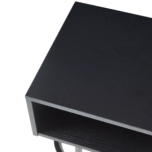 Væghylde Gauldal 57x30x32 cm Sort [en.casa]