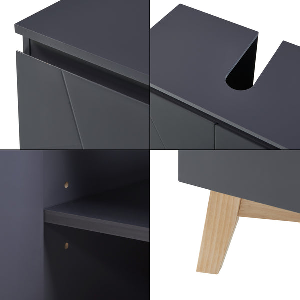 Vaskeskab Overath 60x60x30cm Grå [en.casa]