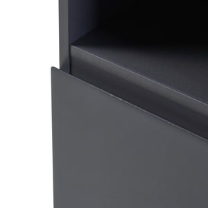 Højt skab Overath 160x30x30cm Grå [en.casa]