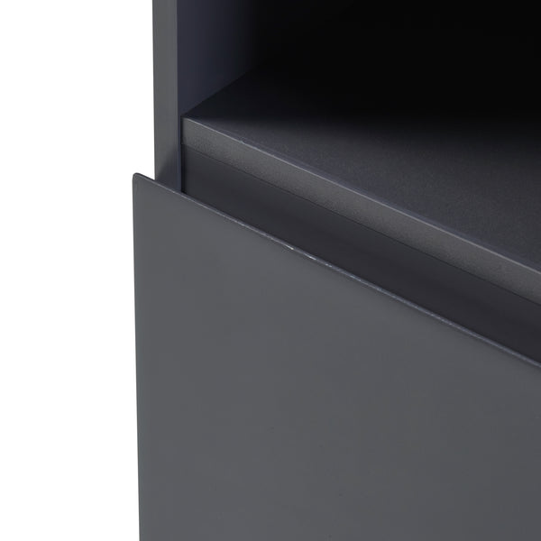 Højt skab Overath 160x30x30cm Grå [en.casa]