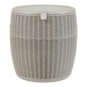 Køleboks-puf Avetrana 44xØ40 cm Lysebrun [casa.pro]