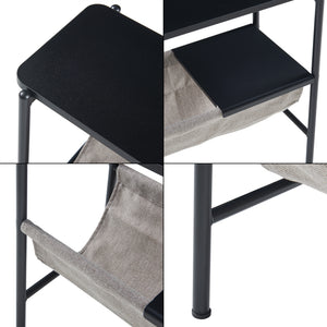 Sidebord Samnanger 60x28x53cm Sort [en.casa]