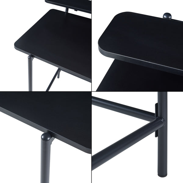 Skrivebord Samnanger 120x55x88 cm Sort [en.casa]