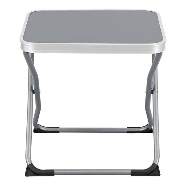 2-i-1 campingstol og bord Barete 47x47x37 cm grå [en.casa]