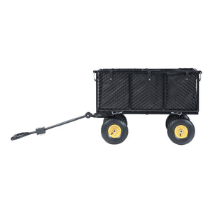 Bollerwagen Corropoli 112x51 cm maks. 550 kg Sort/Gul [pro.tec]
