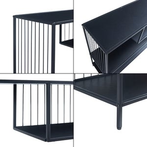 Konsolbord Oxelösund 120x33x80 cm Sort [en.casa]