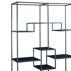 Gulvreol Råde Metal 180x100x35 cm Sort [en.casa]