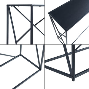 Konsolbord Rättvik 120x30x80 cm Sort [en.casa]