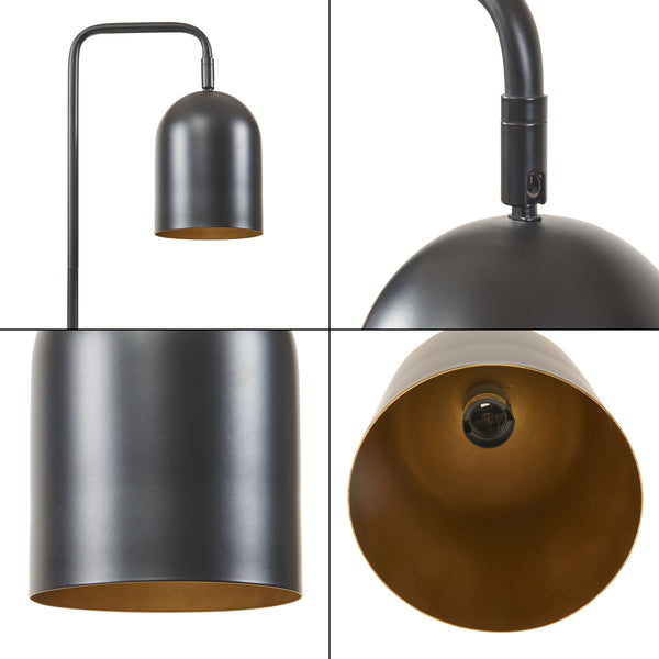 Barnard metalgulvlampe 159 cm sort [lux.pro]