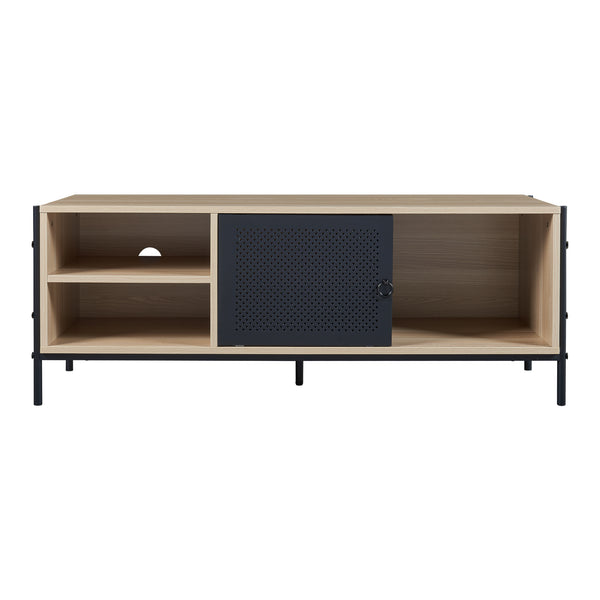 TV-skab Tysnes 120x40x45 cm Eg-look/Sort [en.casa]