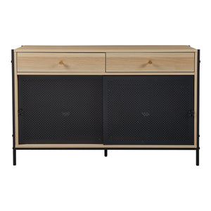 TV-skab Tysnes 120x40x75 cm Eg/Sort [en.casa]