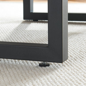 Bordstel 2 stk. sæt Lunderskov 35x50cm Sort [en.casa]