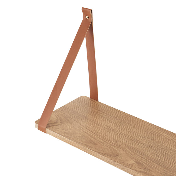 Væghyldesæt Utsira 48/60 x 20 x 30 cm 2-delt egetræslook/brun [en.casa]