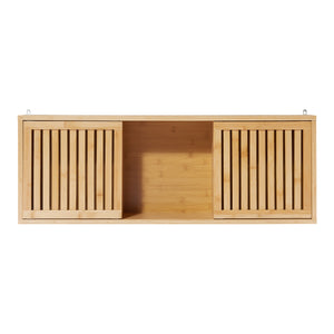 Ypäjä væghylde 93x20x33 cm bambus [en.casa].